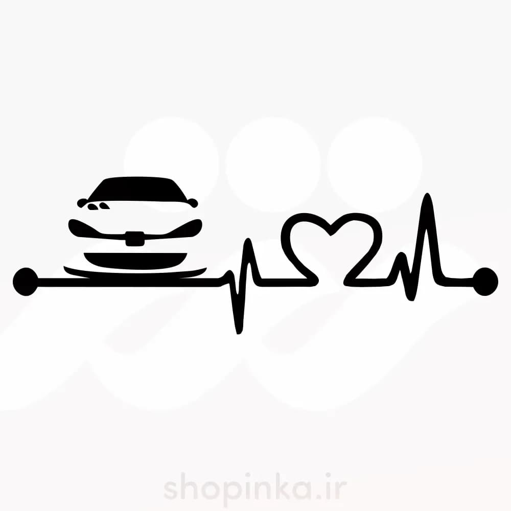 برچسب ماشین طرح ضربان قلب ماشین 206