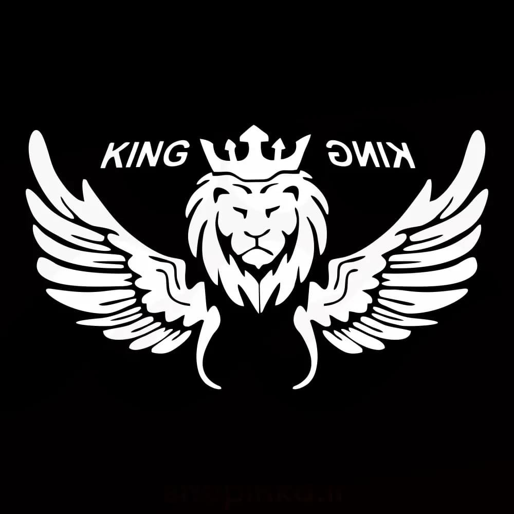 برچسب ماشین طرح بال شیر king