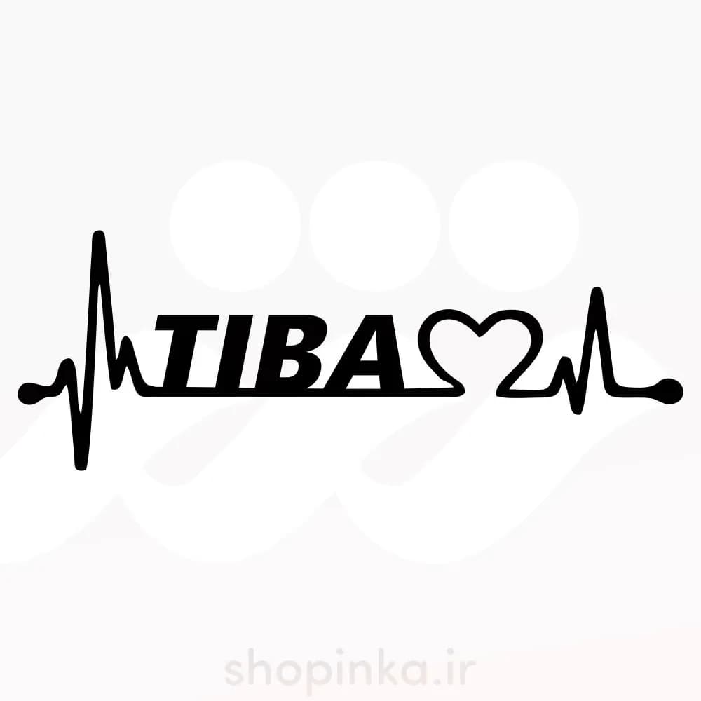 برچسب ماشین طرح ضربان قلب ماشین تیبا