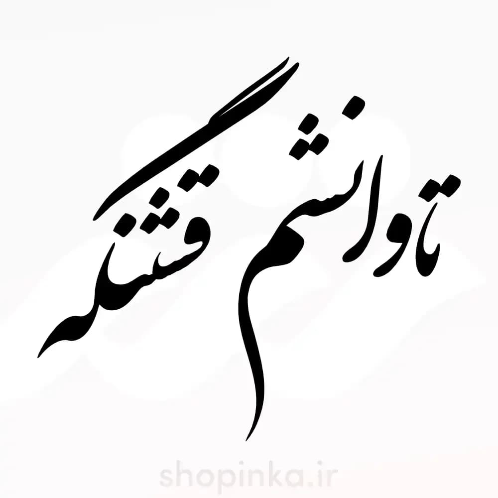برچسب ماشین طرح تاوانشم قشنگه